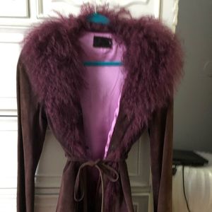 Suede fur jacket